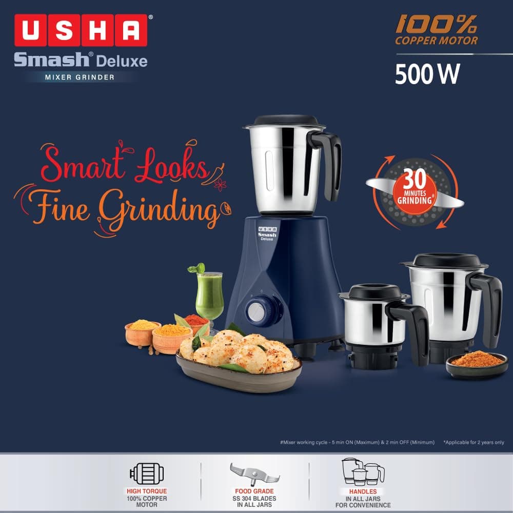 USHA SMASH DELUXE WINE 500W