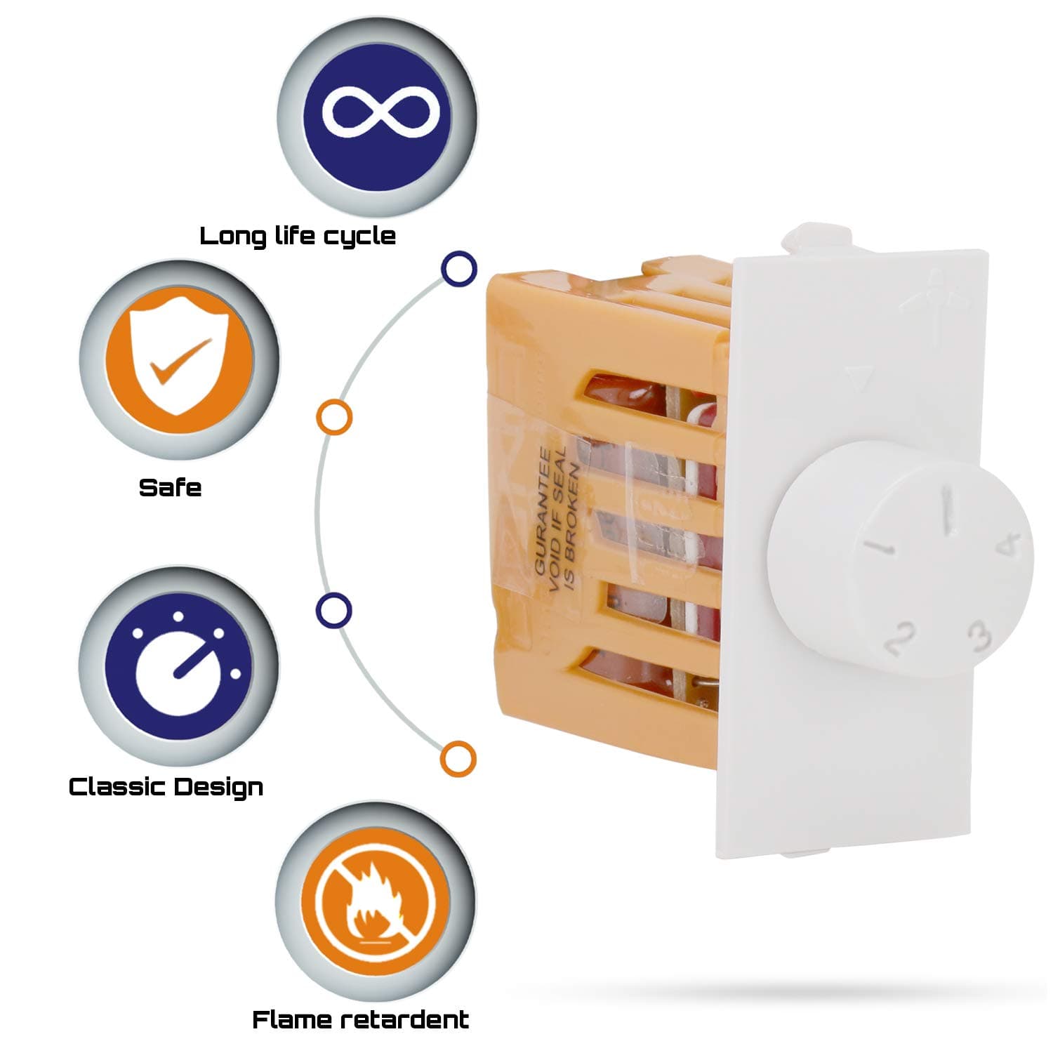 4 STEP REGULATOR MINI 9376 — WHITE